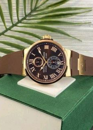 Ulysse nardin maxi marine aaa gold-brown1 фото