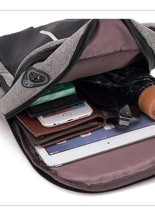 Рюкзак сумка для ноутбука або планшета на одне плече з usb3 фото
