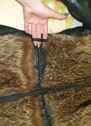 Кожаноя курточка richmond, кожаноя курточка з натуральним хутром.15 фото