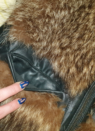Кожаноя курточка richmond, кожаноя курточка з натуральним хутром.18 фото