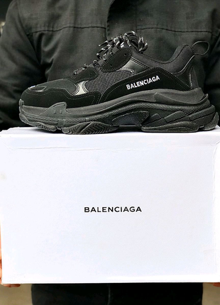 Кросівки balenciaga triple s full black