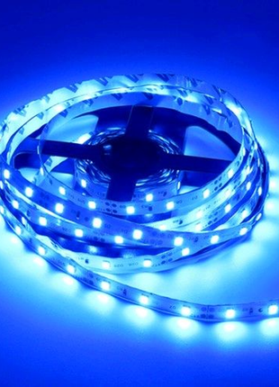 Led стрічка biom smd2835-60 12v ip20 стандарт синя 1м