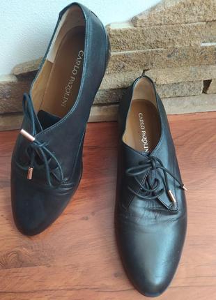 Женские полуботинки carlo pazolini кожаные туфли без каблука7 фото