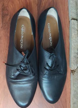 Женские полуботинки carlo pazolini кожаные туфли без каблука8 фото