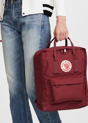 ✔️ рюкзак fjallraven kanken (канкен) classic (бордовий) - 16 л1 фото