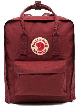 ✔️ рюкзак fjallraven kanken (канкен) classic (бордовий) - 16 л4 фото