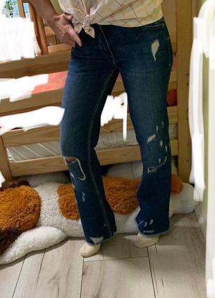 Фірмові джинси zara. класні,кльош, протерті8 фото