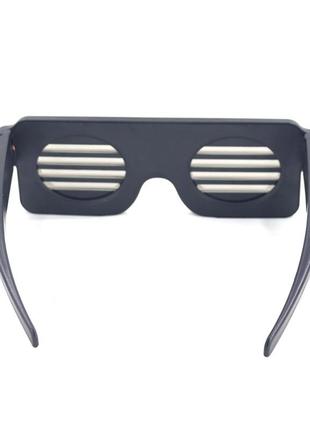Червоні світлодіодні окуляри із вбудованим акумулятором resteq, 8 режимів роботи. світлодіодні led el окуляри3 фото