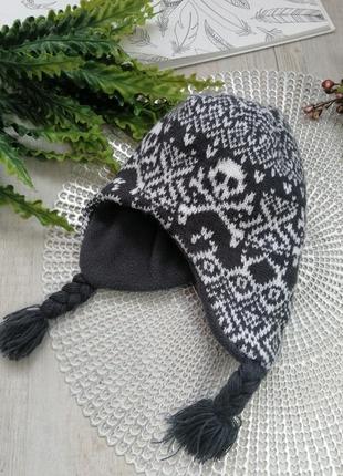 Шапка на флісі хлопчика 3-6 міс