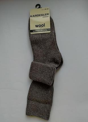Носки шерстяные женские с отворотом kardesler турция