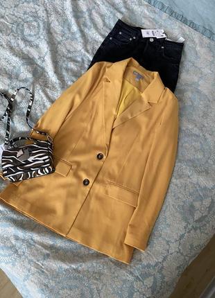 Стильный оверсайз удлинённый пиджак асос с пуговицами свободного кроя