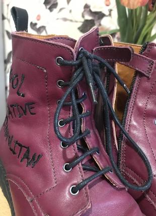 Ботинки кожаные на подобе dr. martens4 фото