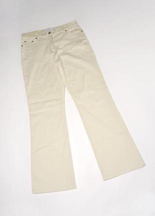 Стильні джинси бежеві, легкий клеш р. 407 фото