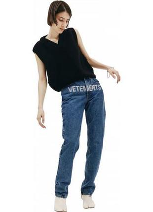 Vetements джинси з логотипом з страз1 фото