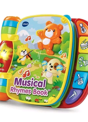 Розвиваюча музична книга vtech musical rhymes book!