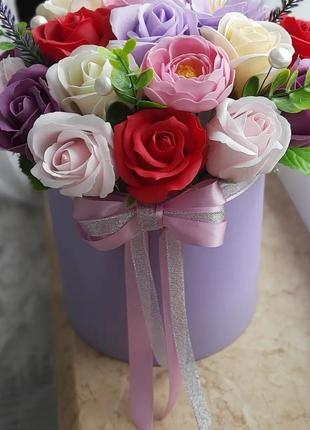 Подарунок букет мильних троянд4 фото
