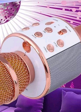 Bluetooth микрофон для караоке с изменением голоса wster ws-858