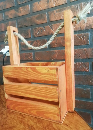 Дерев'яна кошик для подарунків