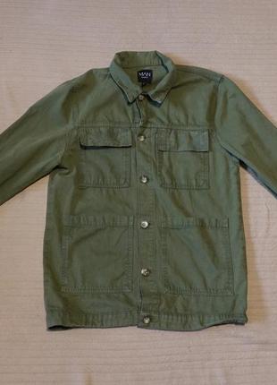 Стильная х/б бесподкладочная куртка в стиле милитари boohoo man англия m.