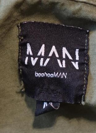 Стильная х/б бесподкладочная куртка в стиле милитари boohoo man англия m.5 фото