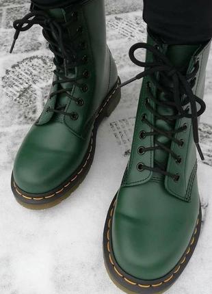 Черевики dr. martens 1460 green smooth