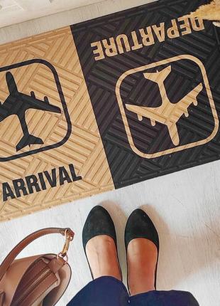 Придверні килимок з принтом arrival departure (kov_20s002)