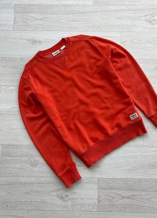 Шикарный свитшот timeberland mad river garment dyed sweatshirt orange2 фото