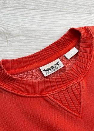 Шикарный свитшот timeberland mad river garment dyed sweatshirt orange8 фото