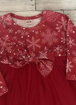 Новогоднее красное платье праздничное фатин7 фото