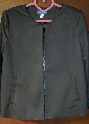 Піджак чорний в стилі шанель4 фото