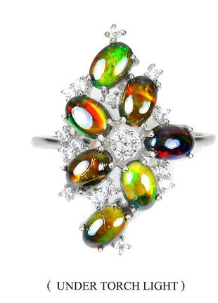 Кольцо серебро 925 натуральный опал