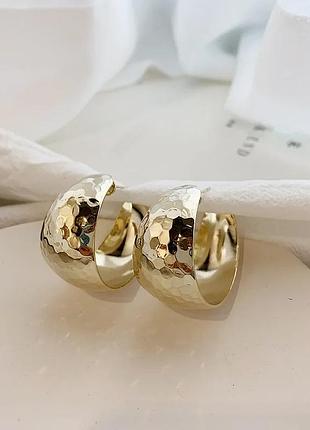 Крутые массивные легкие серьги