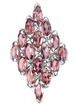 Кольцо серебро 925 натуральный родолит гранат