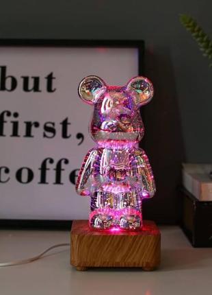 Ночник медведь <unk> bearbrick <unk> светодиодный медведь фейерверк <unk> 3д ночник <unk> 3д медведь