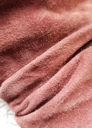 Винтажные сапожки из розовой замши ferde италия /острый носок/24.5 см стелька7 фото