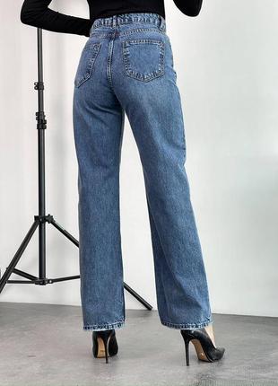 Джинсы палаццо брюки штаны джинсовые синие голубые широкие прямые расклешённые скинни трубы скейтеры  турция3 фото