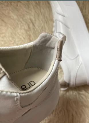 Кожаные новые стильные белые кроссовки кеды 40,5 р3 фото