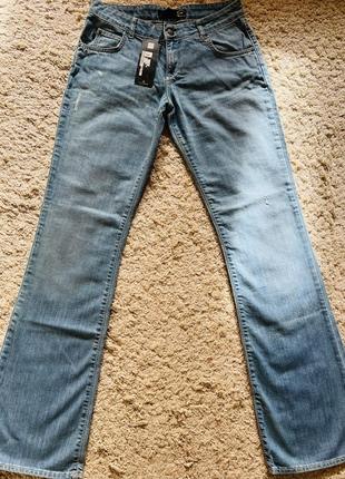 Новые с биркой джинсы just cavalli оригинал итальянские брендовые новые штаны размер 29,30 клеш1 фото