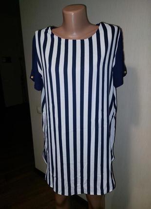 Блуза свободного кроя с коротким рукавом mascioni, р. л