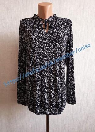 Трикотажна  блузка-лонгслів у ніжний принт tcm tchibo