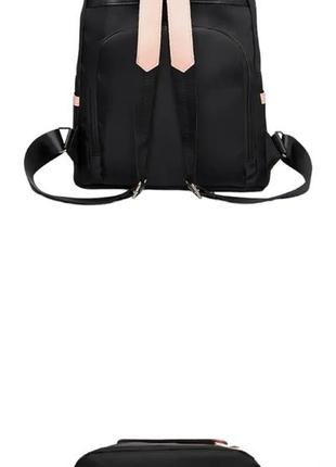 Женский рюкзак-сумка городской balina повседневный нейлоновый черный6 фото