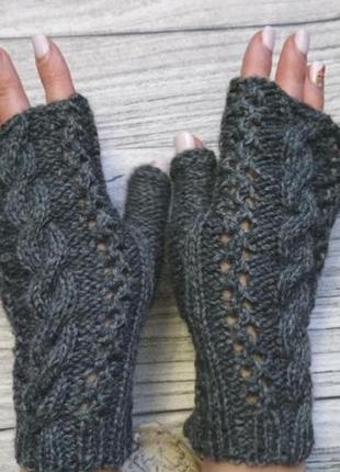 Сірі жіночі мітенки - жіночі мітенки bonami - вовняні рукавички б