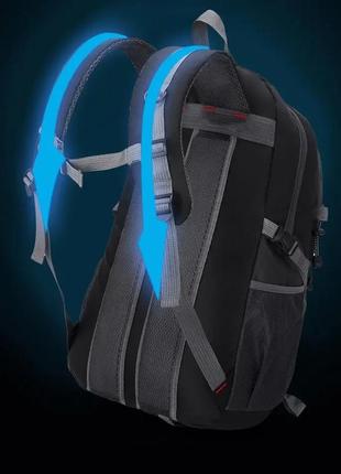 Мужской туристический рюкзак большой плотный для путешествий спортивный водонепроницаемый alaska черный8 фото