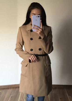 Пальто тренч с пояском из кожи
