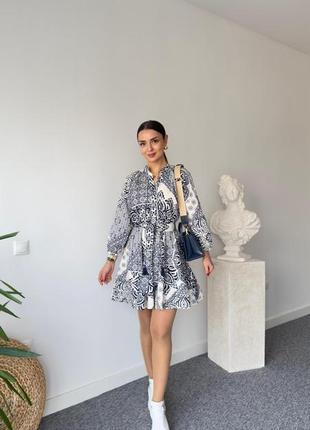 Платье zara с поясом1 фото