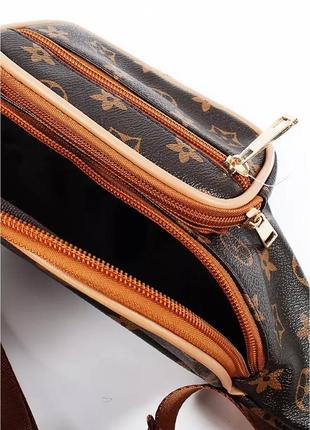 Женская сумка louis vuitton. стильная поясная сумка. брендовая сумка бананка.2 фото