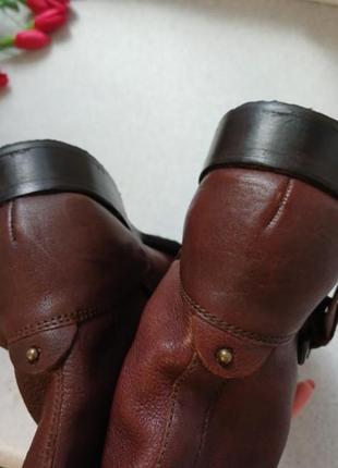 Демісезонні чоботи черевики 35 шкіряні коричневі  маленький розмір подросткові жіночі дитячі6 фото