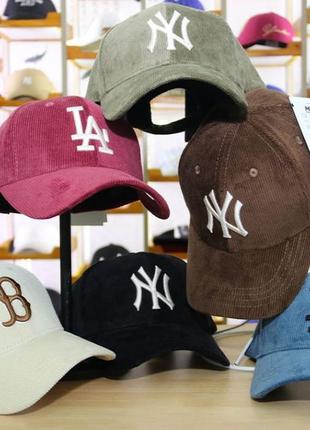 Вельветові бейсболки кепки new york yankees la оригінал1 фото