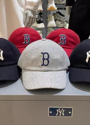 Зимняя кепка бейсболка boston mlb оригинал