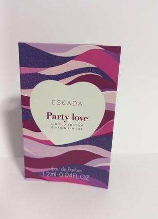 Escada party love eau de parfum парфюмировання вода, пробник.